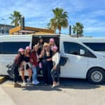 Bachelorette Party Girls Riding Cabo Shuttle Services Company Van