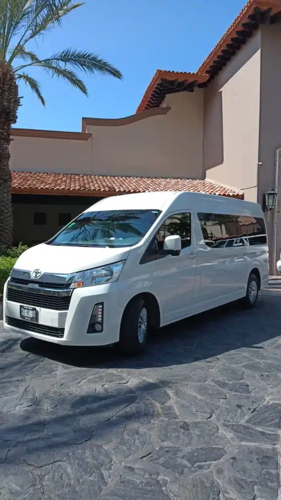 White Van Vehicle Parked