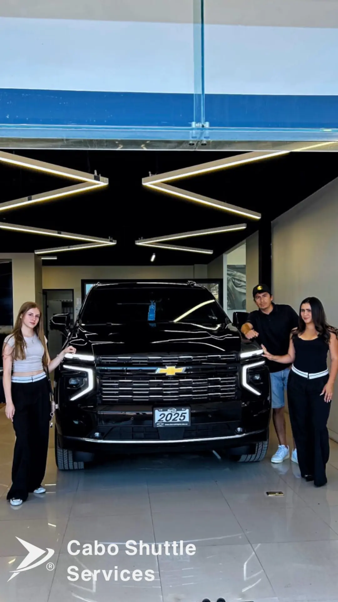 Cabo Luxury Transportation Happy Clients on new vehicle